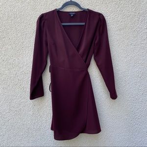 COPY - Topshop Burgundy Wrap Dress